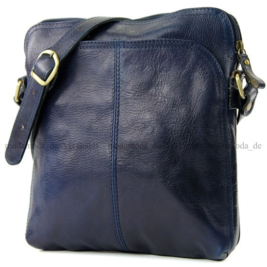 modamoda de - T127 -  ital Messengertasche Unisex aus Leder