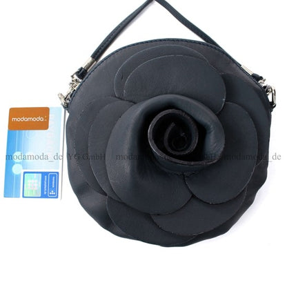 modamoda T128 ital. Citytasche Umhängetasche Blütenform Mini