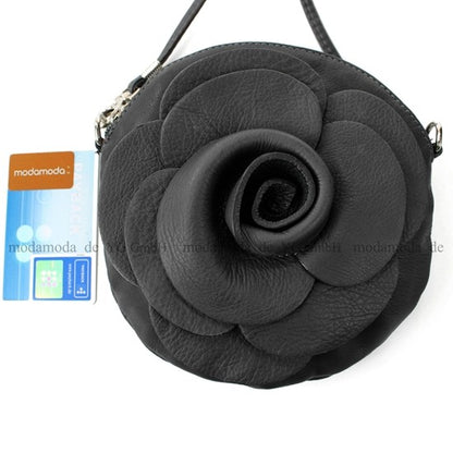 modamoda T128 ital. Citytasche Umhängetasche Blütenform Mini