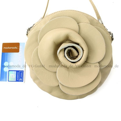 modamoda T128 ital. Citytasche Umhängetasche Blütenform Mini