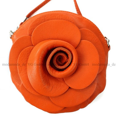 modamoda T128 ital. Citytasche Umhängetasche Blütenform Mini