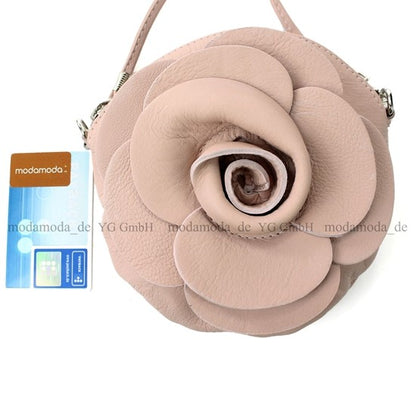 modamoda T128 ital. Citytasche Umhängetasche Blütenform Mini
