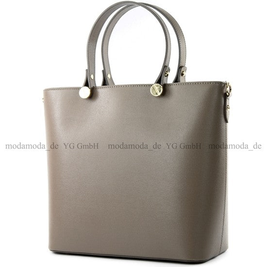 modamoda de - T132 -  ital Damentasche Shopper aus Echtleder