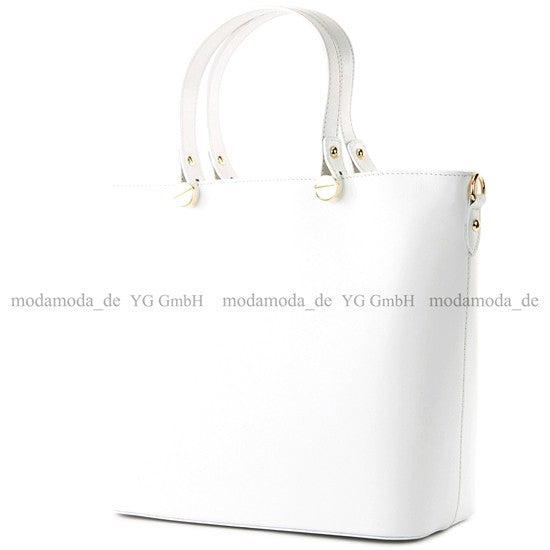 modamoda de - T132 -  ital Damentasche Shopper aus Echtleder