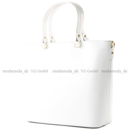 modamoda de - T132 -  ital Damentasche Shopper aus Echtleder