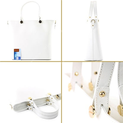 modamoda de - T132 -  ital Damentasche Shopper aus Echtleder