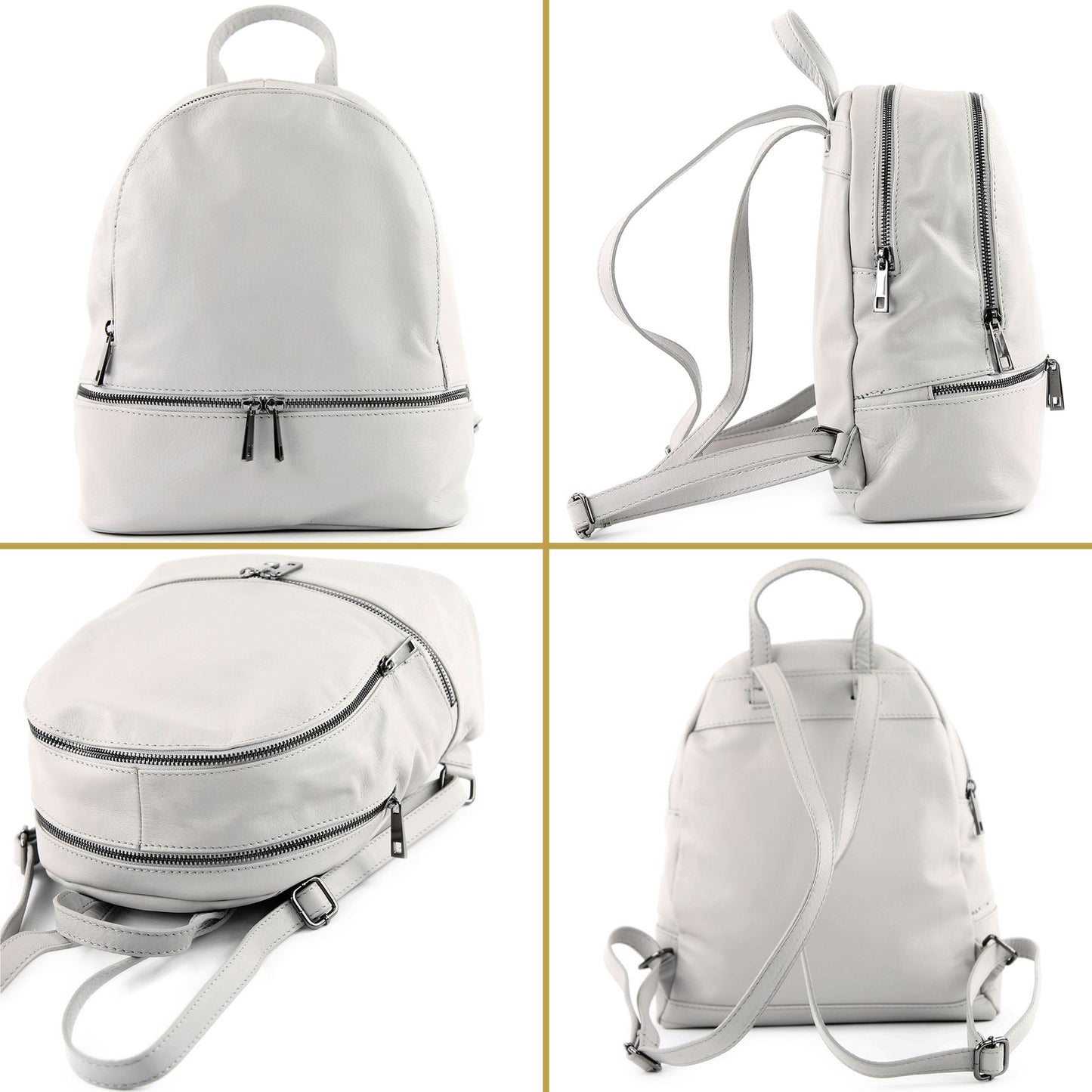 modamoda de T137 Damen Leder Rucksack Handtasche Medium handmade in Italy
