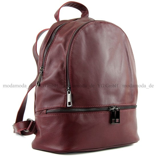 modamoda de T137 Damen Leder Rucksack Handtasche Medium handmade in Italy