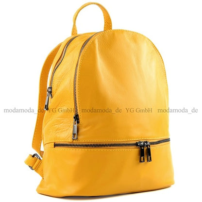 modamoda de T137 Damen Leder Rucksack Handtasche Medium handmade in Italy