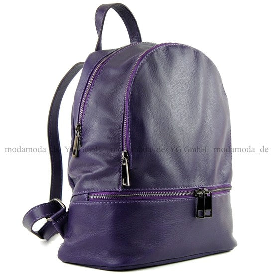 modamoda de T137 Damen Leder Rucksack Handtasche Medium handmade in Italy