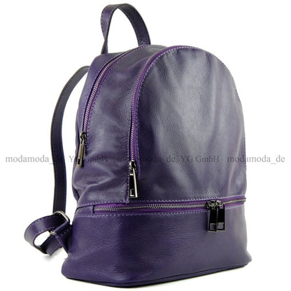 modamoda de T137 Damen Leder Rucksack Handtasche Medium handmade in Italy