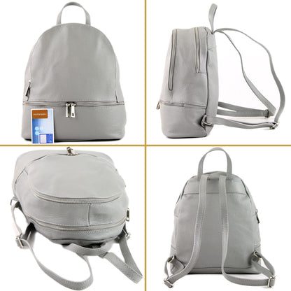 modamoda de T137 Damen Leder Rucksack Handtasche Medium handmade in Italy