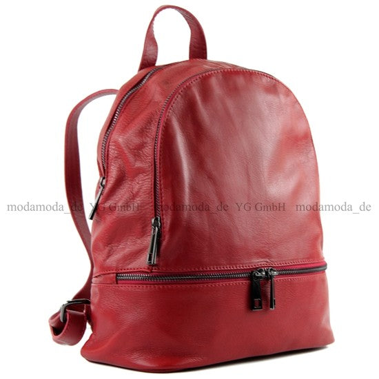 modamoda de T137 Damen Leder Rucksack Handtasche Medium handmade in Italy