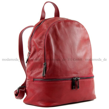modamoda de T137 Damen Leder Rucksack Handtasche Medium handmade in Italy