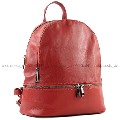modamoda de T137 Damen Leder Rucksack Handtasche Medium handmade in Italy