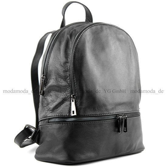 modamoda de T137 Damen Leder Rucksack Handtasche Medium handmade in Italy