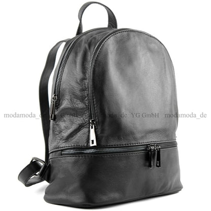 modamoda de T137 Damen Leder Rucksack Handtasche Medium handmade in Italy