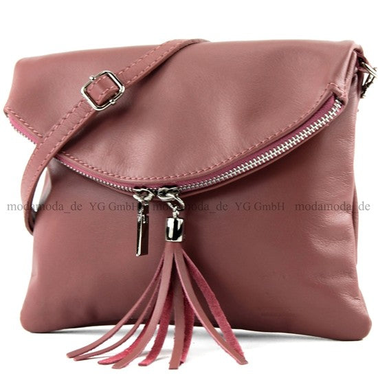 modamoda de T07 / T139 Damen Leder Umhängetasche, Klein, 2 Modelle, handmade in Italy