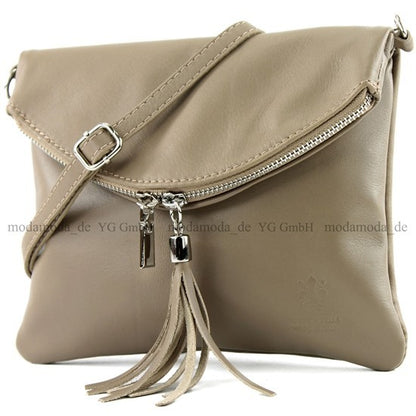 modamoda de T07 / T139 Damen Leder Umhängetasche, Klein, 2 Modelle, handmade in Italy