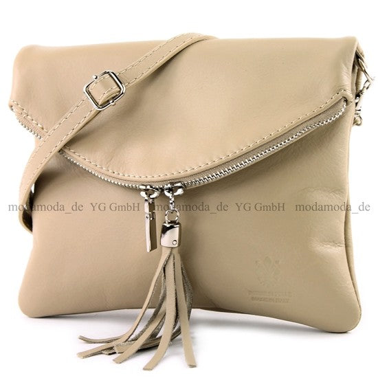 modamoda de T07 / T139 Damen Leder Umhängetasche, Klein, 2 Modelle, handmade in Italy