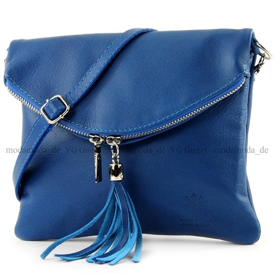 modamoda de T07 / T139 Damen Leder Umhängetasche, Klein, 2 Modelle, handmade in Italy
