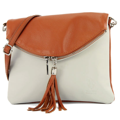 modamoda de T07 / T139 Damen Leder Umhängetasche, Klein, 2 Modelle, handmade in Italy