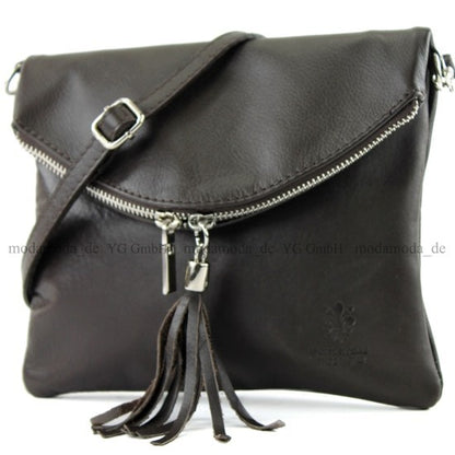 modamoda de T07 / T139 Damen Leder Umhängetasche, Klein, 2 Modelle, handmade in Italy