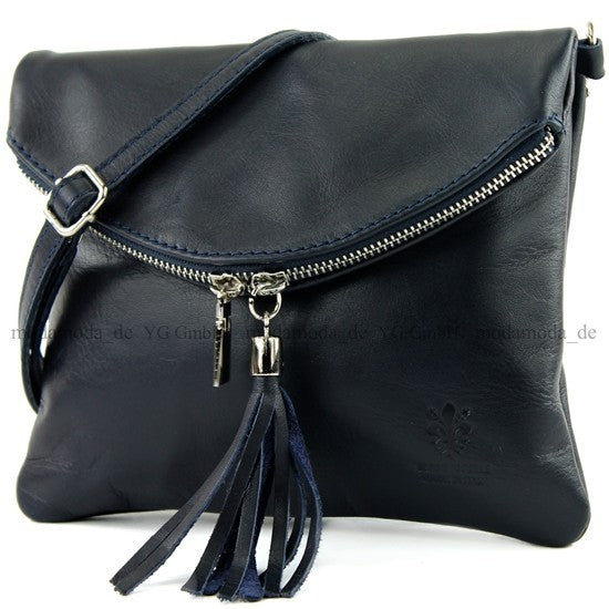 modamoda de T07 / T139 Damen Leder Umhängetasche, Klein, 2 Modelle, handmade in Italy