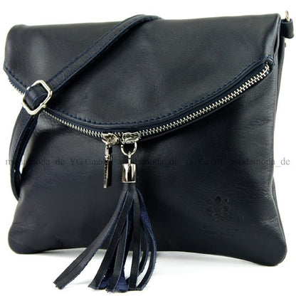 modamoda de T07 / T139 Damen Leder Umhängetasche, Klein, 2 Modelle, handmade in Italy