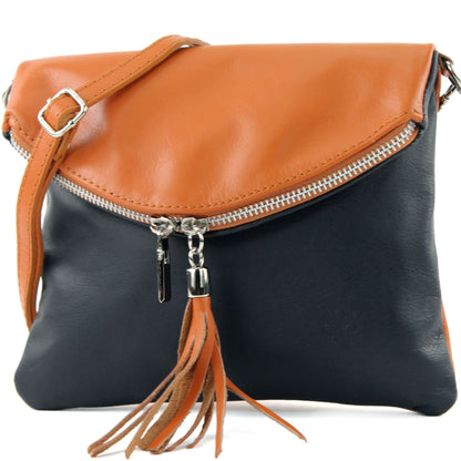 modamoda de T07 / T139 Damen Leder Umhängetasche, Klein, 2 Modelle, handmade in Italy