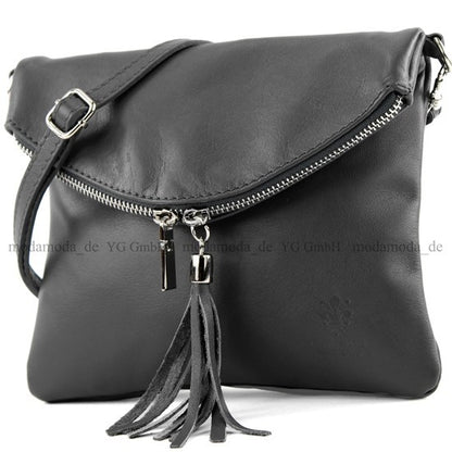 modamoda de T07 / T139 Damen Leder Umhängetasche, Klein, 2 Modelle, handmade in Italy
