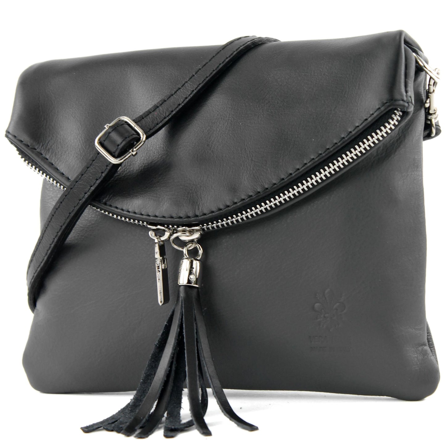 modamoda de T07 / T139 Damen Leder Umhängetasche, Klein, 2 Modelle, handmade in Italy