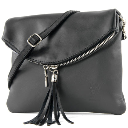 modamoda de T07 / T139 Damen Leder Umhängetasche, Klein, 2 Modelle, handmade in Italy