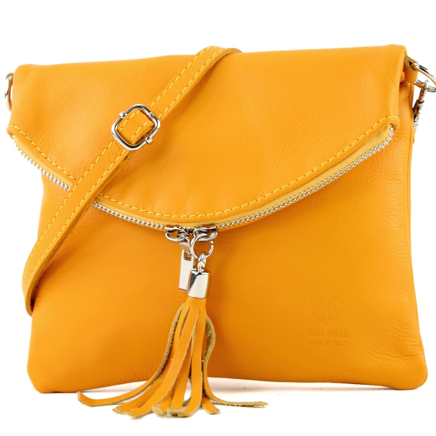 modamoda de T07 / T139 Damen Leder Umhängetasche, Klein, 2 Modelle, handmade in Italy