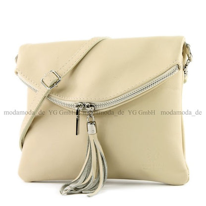 modamoda de T07 / T139 Damen Leder Umhängetasche, Klein, 2 Modelle, handmade in Italy