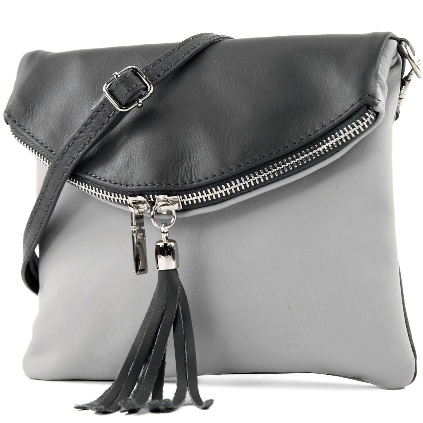modamoda de T07 / T139 Damen Leder Umhängetasche, Klein, 2 Modelle, handmade in Italy