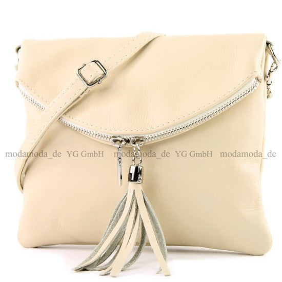 modamoda de T07 / T139 Damen Leder Umhängetasche, Klein, 2 Modelle, handmade in Italy