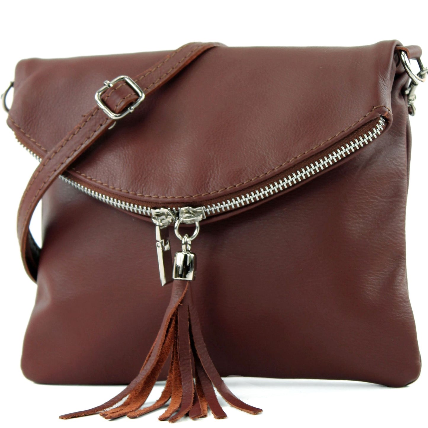 modamoda de T07 / T139 Damen Leder Umhängetasche, Klein, 2 Modelle, handmade in Italy