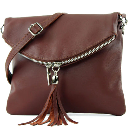 modamoda de T07 / T139 Damen Leder Umhängetasche, Klein, 2 Modelle, handmade in Italy