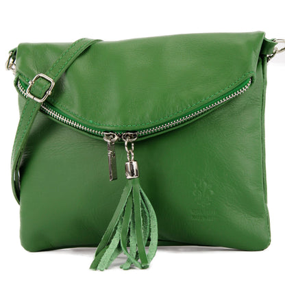 modamoda de T07 / T139 Damen Leder Umhängetasche, Klein, 2 Modelle, handmade in Italy