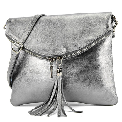 modamoda de T07 / T139 Damen Leder Umhängetasche, Klein, 2 Modelle, handmade in Italy