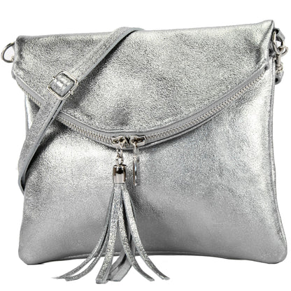 modamoda de T07 / T139 Damen Leder Umhängetasche, Klein, 2 Modelle, handmade in Italy