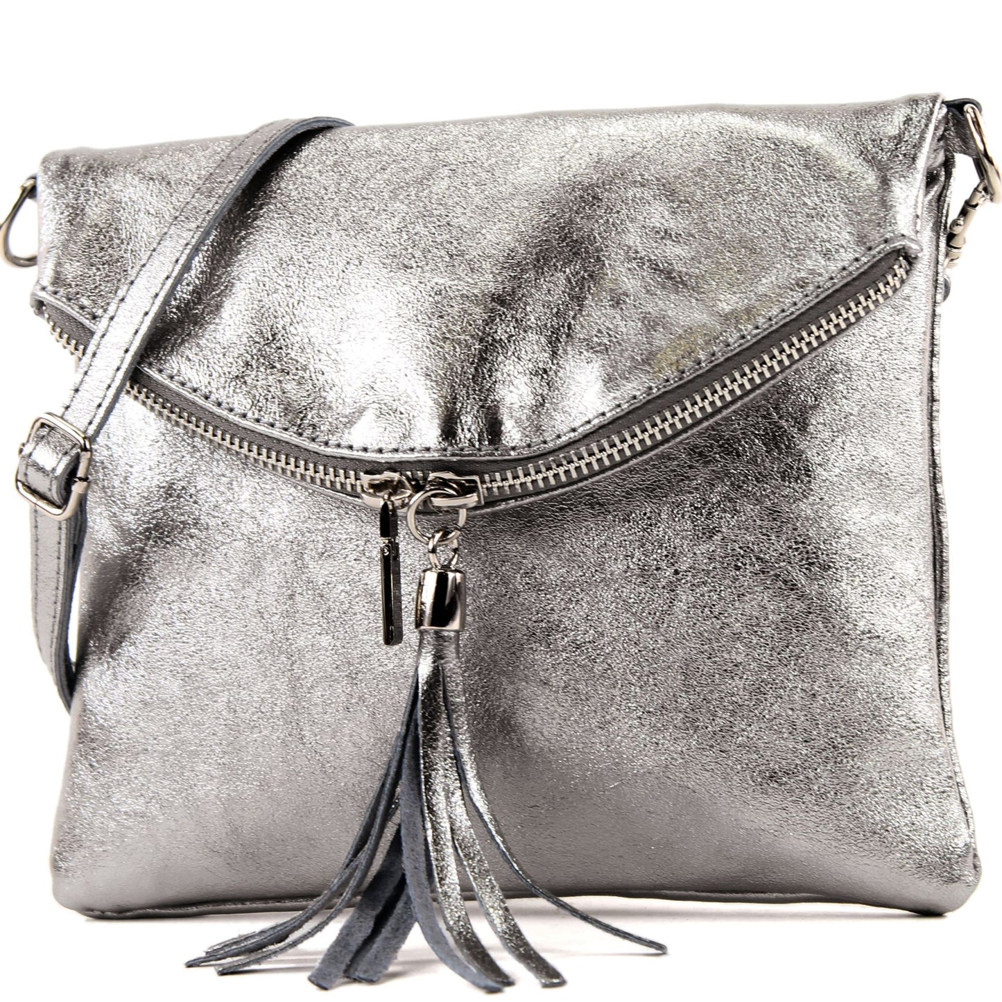 modamoda de T07 / T139 Damen Leder Umhängetasche, Klein, 2 Modelle, handmade in Italy
