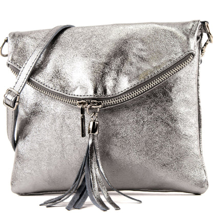 modamoda de T07 / T139 Damen Leder Umhängetasche, Klein, 2 Modelle, handmade in Italy