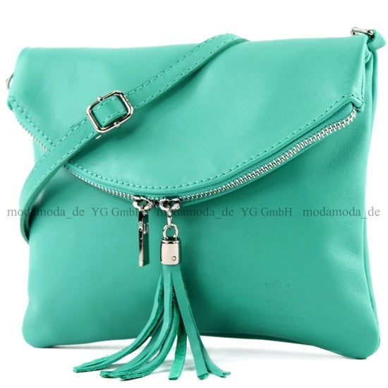 modamoda de T07 / T139 Damen Leder Umhängetasche, Klein, 2 Modelle, handmade in Italy