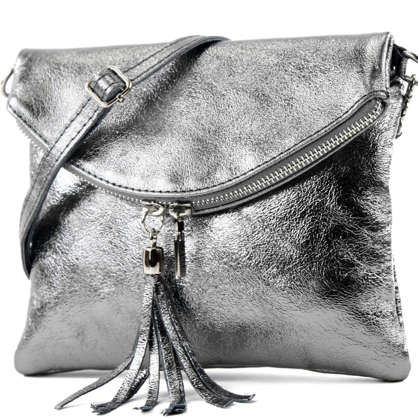 modamoda de T07 / T139 Damen Leder Umhängetasche, Klein, 2 Modelle, handmade in Italy
