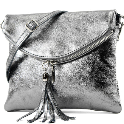 modamoda de T07 / T139 Damen Leder Umhängetasche, Klein, 2 Modelle, handmade in Italy