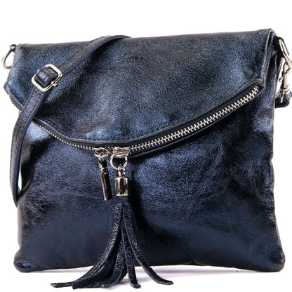 modamoda de T07 / T139 Damen Leder Umhängetasche, Klein, 2 Modelle, handmade in Italy