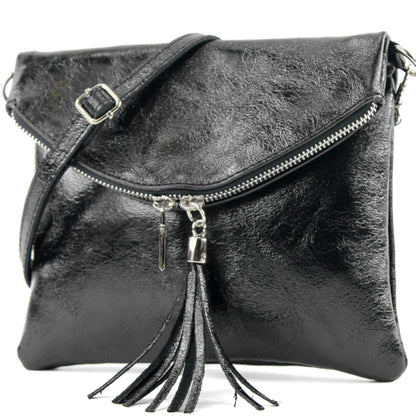 modamoda de T07 / T139 Damen Leder Umhängetasche, Klein, 2 Modelle, handmade in Italy