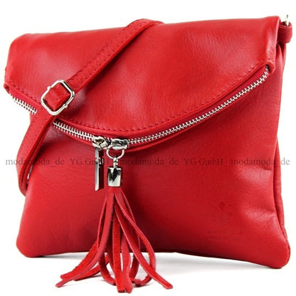 modamoda de T07 / T139 Damen Leder Umhängetasche, Klein, 2 Modelle, handmade in Italy